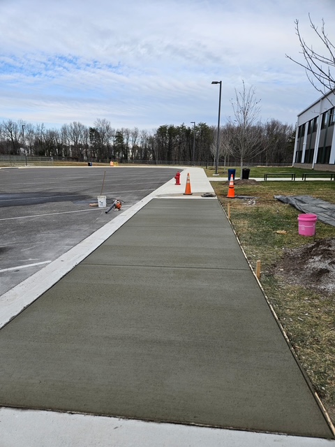 Concrete sidewalk