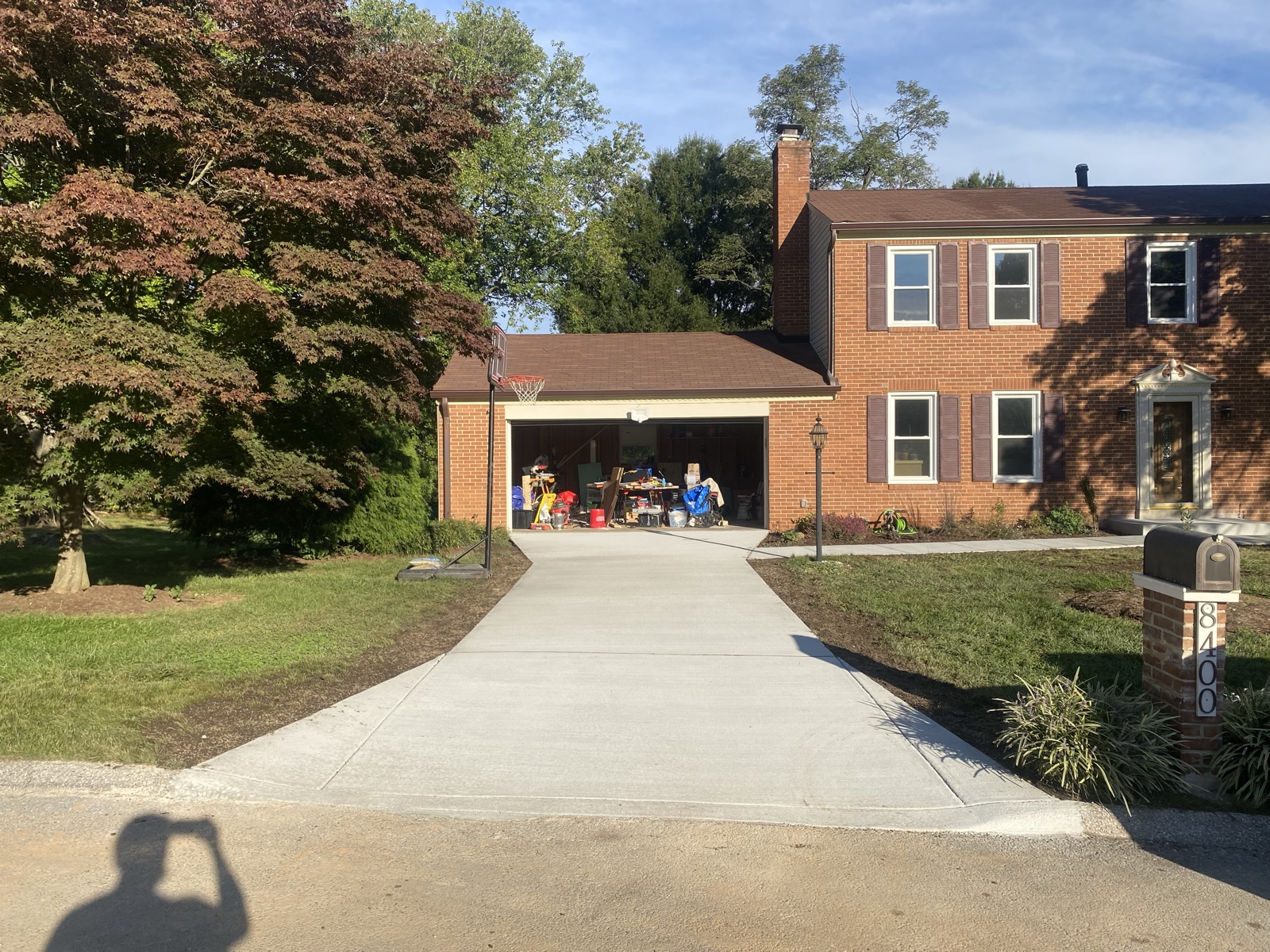 Concrete driveway installation