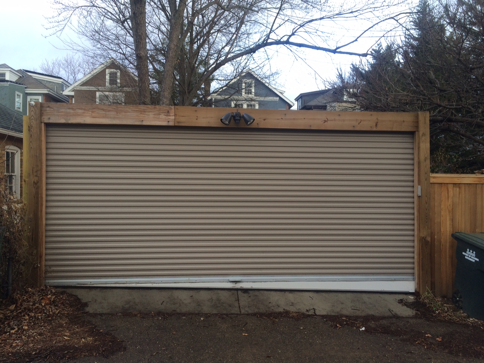 Roll up gate installation