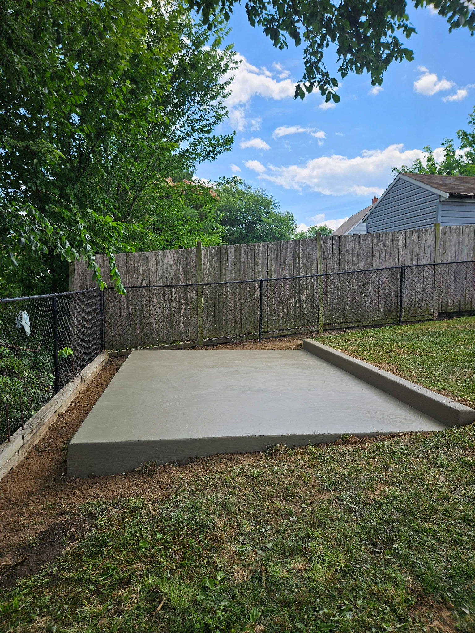 Concrete driveway