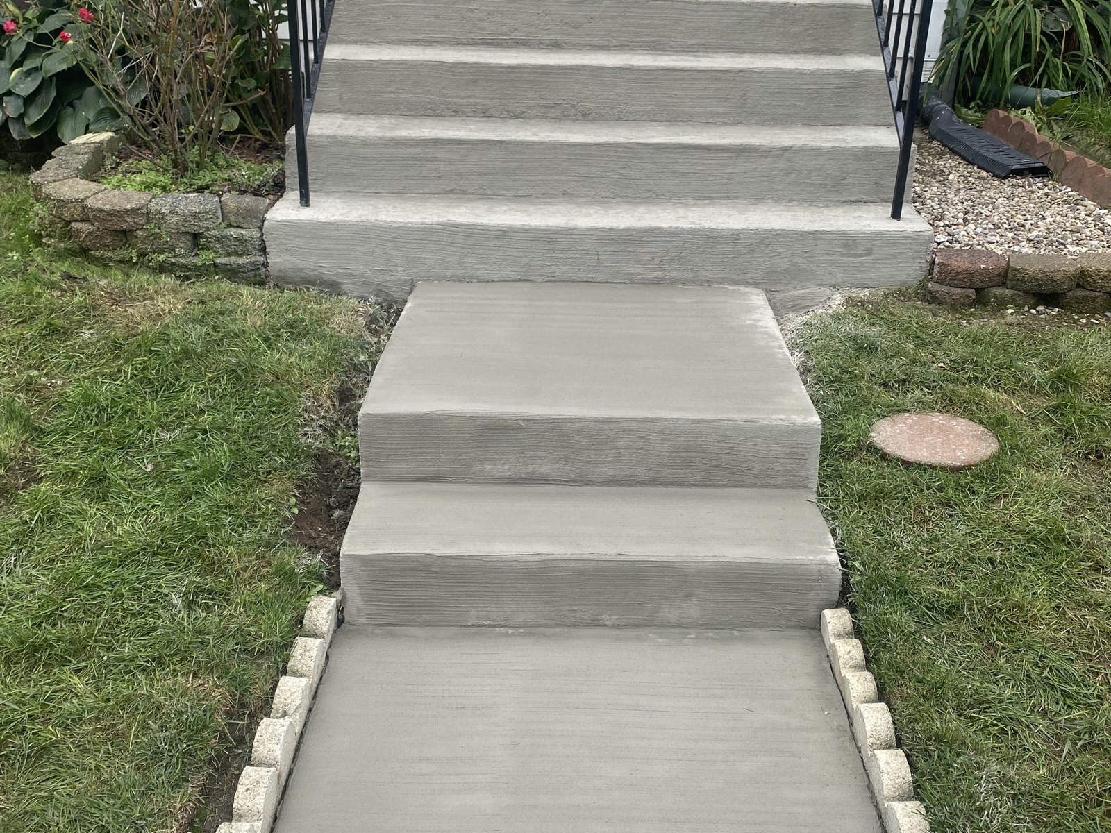 Concrete steps patch and overlay